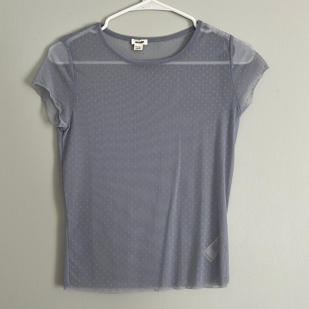 Garage Sheer Periwinkle Top